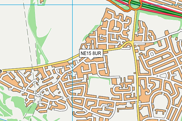 NE15 8UR map - OS VectorMap District (Ordnance Survey) NE15 8UR map - OS VectorMap District (Ordnance Survey)