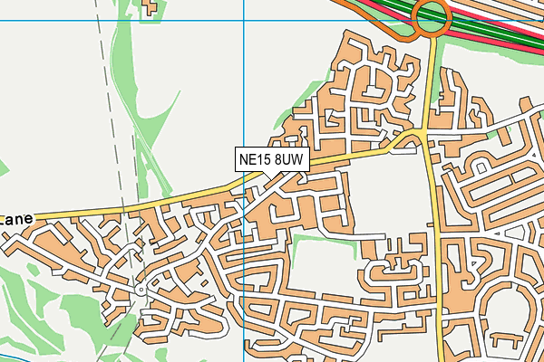 NE15 8UW map - OS VectorMap District (Ordnance Survey) NE15 8UW map - OS VectorMap District (Ordnance Survey)