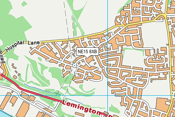 NE15 8XB map - OS VectorMap District (Ordnance Survey) NE15 8XB map - OS VectorMap District (Ordnance Survey)