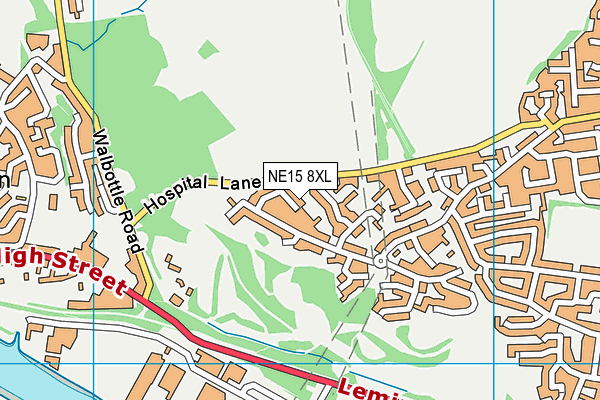 NE15 8XL map - OS VectorMap District (Ordnance Survey)