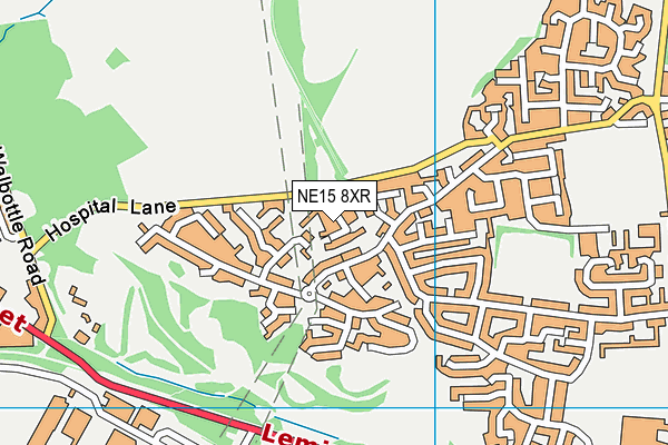 NE15 8XR map - OS VectorMap District (Ordnance Survey) NE15 8XR map - OS VectorMap District (Ordnance Survey)