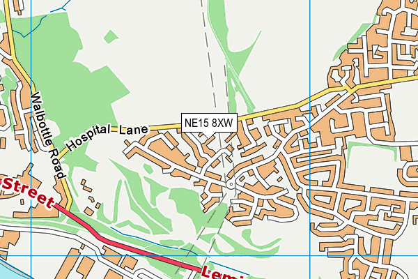 NE15 8XW map - OS VectorMap District (Ordnance Survey) NE15 8XW map - OS VectorMap District (Ordnance Survey)