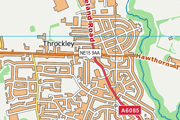 NE15 9AA map - OS VectorMap District (Ordnance Survey) NE15 9AA map - OS VectorMap District (Ordnance Survey)