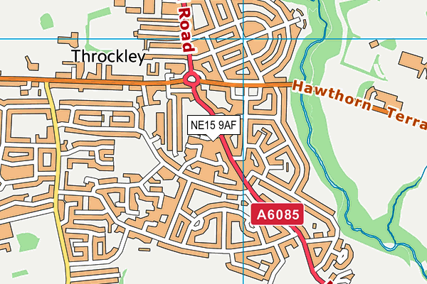 NE15 9AF map - OS VectorMap District (Ordnance Survey) NE15 9AF map - OS VectorMap District (Ordnance Survey)