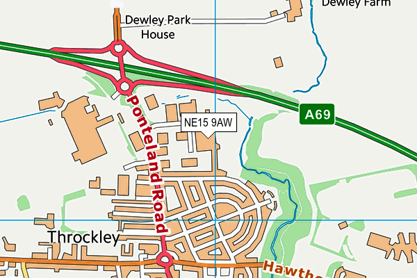 NE15 9AW map - OS VectorMap District (Ordnance Survey) NE15 9AW map - OS VectorMap District (Ordnance Survey)