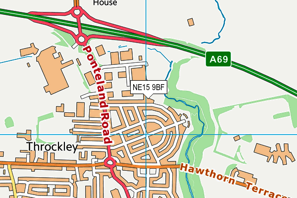 NE15 9BF map - OS VectorMap District (Ordnance Survey) NE15 9BF map - OS VectorMap District (Ordnance Survey)