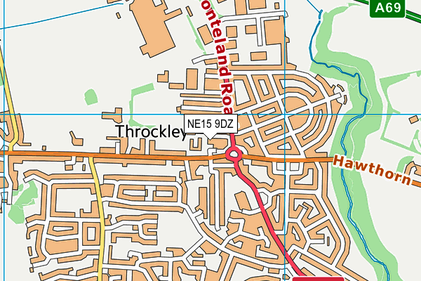 NE15 9DZ map - OS VectorMap District (Ordnance Survey) NE15 9DZ map - OS VectorMap District (Ordnance Survey)