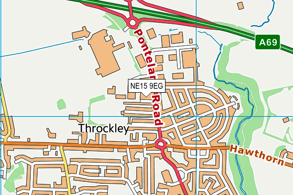 NE15 9EG map - OS VectorMap District (Ordnance Survey) NE15 9EG map - OS VectorMap District (Ordnance Survey)