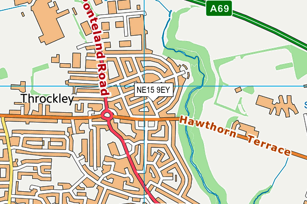 NE15 9EY map - OS VectorMap District (Ordnance Survey) NE15 9EY map - OS VectorMap District (Ordnance Survey)