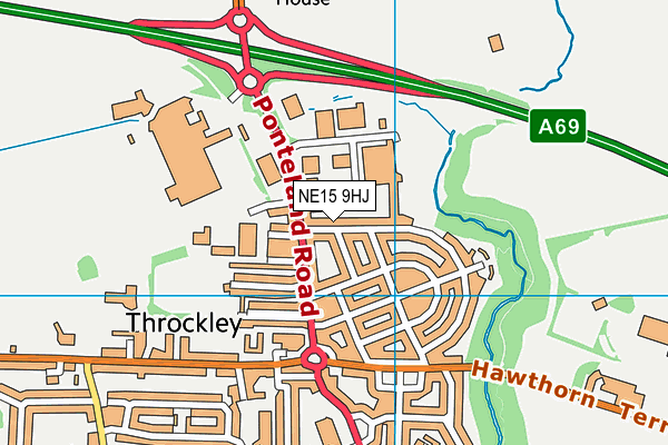 NE15 9HJ map - OS VectorMap District (Ordnance Survey) NE15 9HJ map - OS VectorMap District (Ordnance Survey)