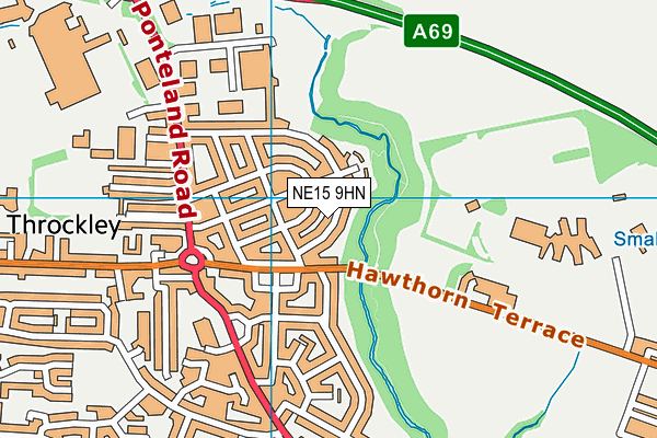 NE15 9HN map - OS VectorMap District (Ordnance Survey)