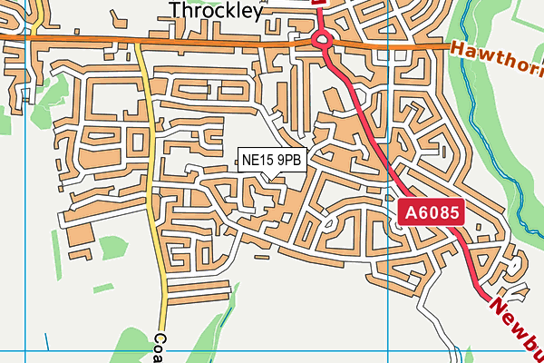 NE15 9PB map - OS VectorMap District (Ordnance Survey) NE15 9PB map - OS VectorMap District (Ordnance Survey)