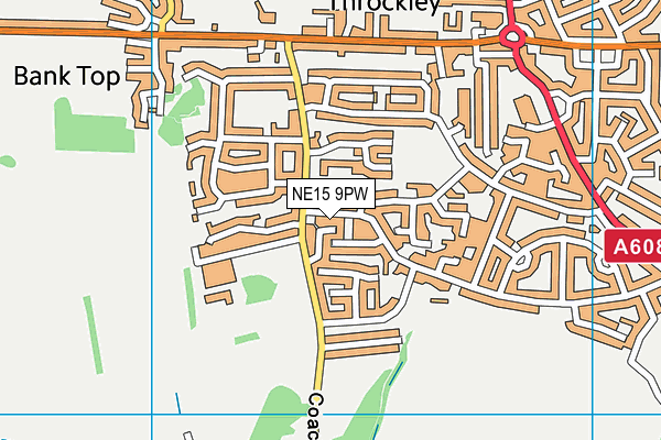 NE15 9PW map - OS VectorMap District (Ordnance Survey) NE15 9PW map - OS VectorMap District (Ordnance Survey)