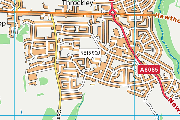 NE15 9QJ map - OS VectorMap District (Ordnance Survey) NE15 9QJ map - OS VectorMap District (Ordnance Survey)