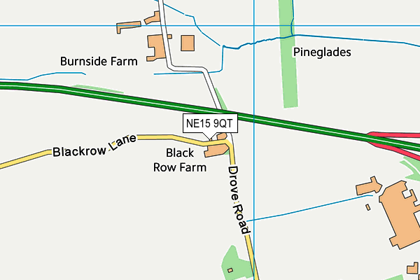 NE15 9QT map - OS VectorMap District (Ordnance Survey) NE15 9QT map - OS VectorMap District (Ordnance Survey)