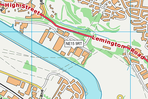 NE15 9RT map - OS VectorMap District (Ordnance Survey)