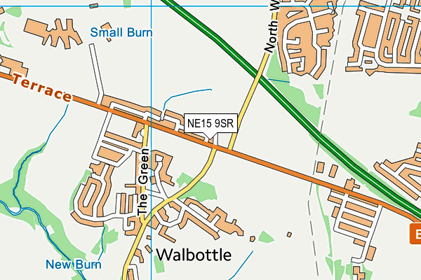 NE15 9SR map - OS VectorMap District (Ordnance Survey)