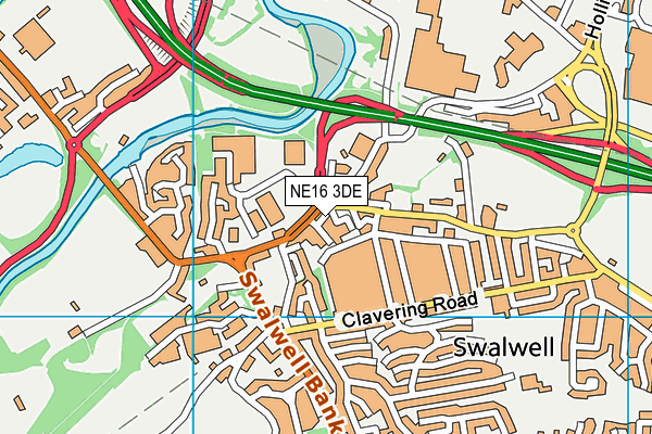 NE16 3DE map - OS VectorMap District (Ordnance Survey) NE16 3DE map - OS VectorMap District (Ordnance Survey)