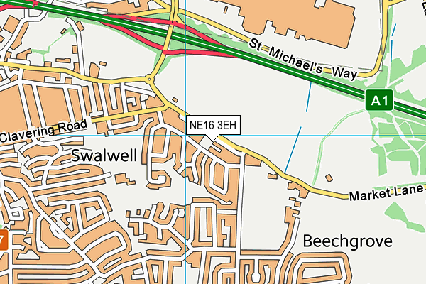 NE16 3EH map - OS VectorMap District (Ordnance Survey) NE16 3EH map - OS VectorMap District (Ordnance Survey)