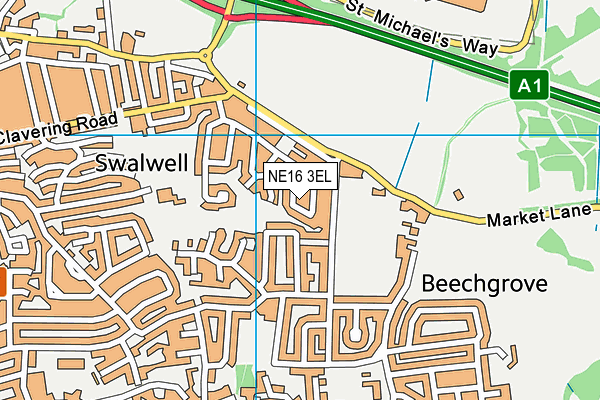 NE16 3EL map - OS VectorMap District (Ordnance Survey) NE16 3EL map - OS VectorMap District (Ordnance Survey)