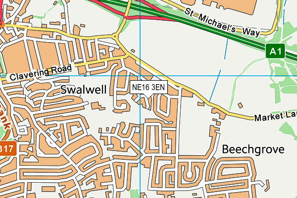 NE16 3EN map - OS VectorMap District (Ordnance Survey) NE16 3EN map - OS VectorMap District (Ordnance Survey)