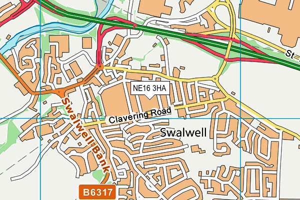 NE16 3HA map - OS VectorMap District (Ordnance Survey) NE16 3HA map - OS VectorMap District (Ordnance Survey)