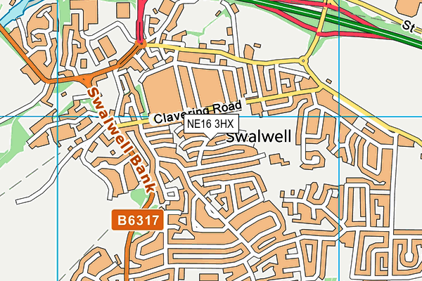 NE16 3HX map - OS VectorMap District (Ordnance Survey) NE16 3HX map - OS VectorMap District (Ordnance Survey)