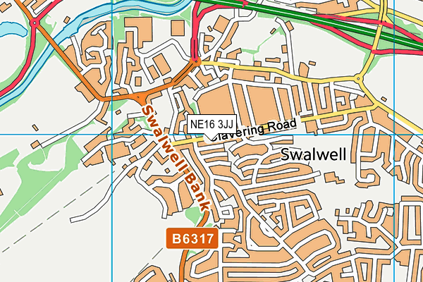 NE16 3JJ map - OS VectorMap District (Ordnance Survey) NE16 3JJ map - OS VectorMap District (Ordnance Survey)