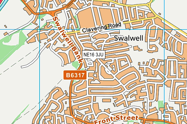 NE16 3JU map - OS VectorMap District (Ordnance Survey) NE16 3JU map - OS VectorMap District (Ordnance Survey)