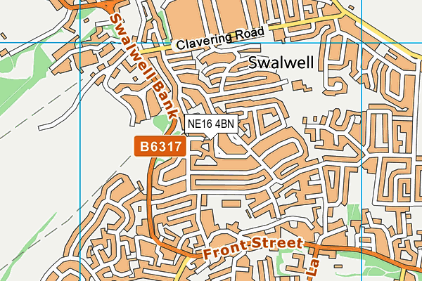 NE16 4BN map - OS VectorMap District (Ordnance Survey) NE16 4BN map - OS VectorMap District (Ordnance Survey)