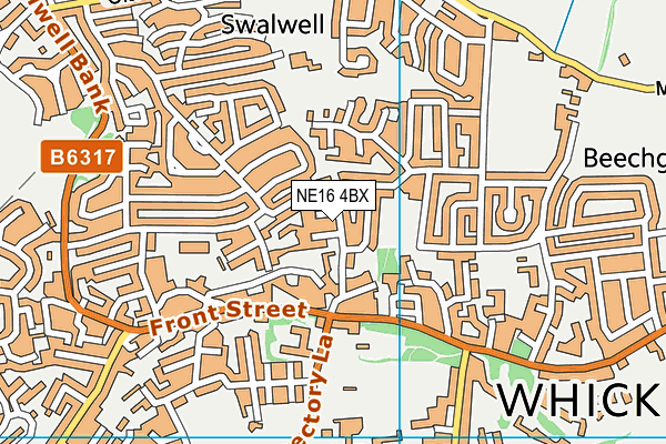 NE16 4BX map - OS VectorMap District (Ordnance Survey) NE16 4BX map - OS VectorMap District (Ordnance Survey)
