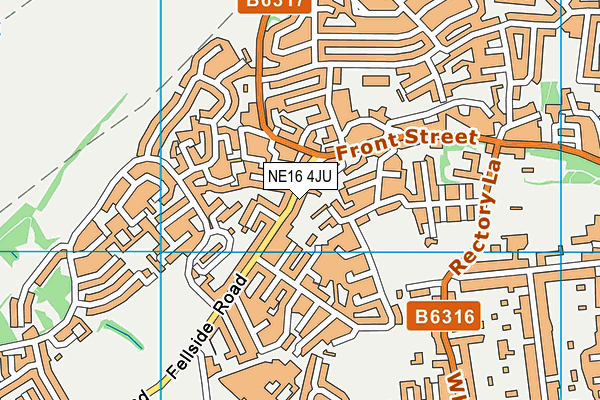 NE16 4JU map - OS VectorMap District (Ordnance Survey) NE16 4JU map - OS VectorMap District (Ordnance Survey)