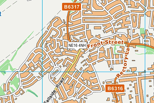 NE16 4NH map - OS VectorMap District (Ordnance Survey)