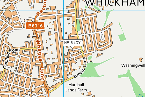 NE16 4QY map - OS VectorMap District (Ordnance Survey) NE16 4QY map - OS VectorMap District (Ordnance Survey)