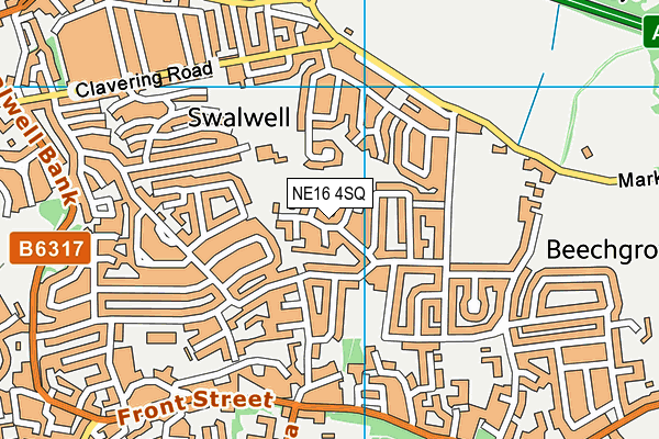 NE16 4SQ map - OS VectorMap District (Ordnance Survey) NE16 4SQ map - OS VectorMap District (Ordnance Survey)