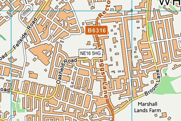 NE16 5HG map - OS VectorMap District (Ordnance Survey) NE16 5HG map - OS VectorMap District (Ordnance Survey)