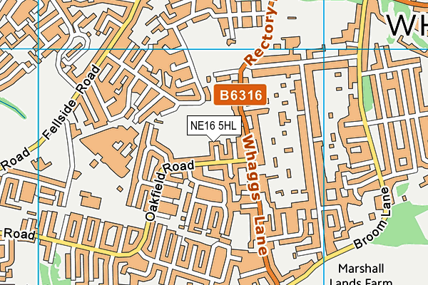 NE16 5HL map - OS VectorMap District (Ordnance Survey) NE16 5HL map - OS VectorMap District (Ordnance Survey)