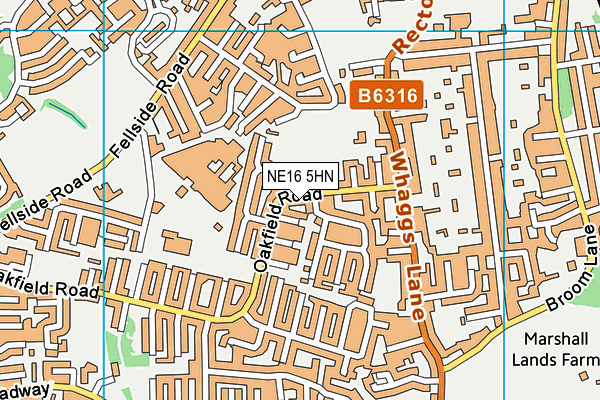 NE16 5HN map - OS VectorMap District (Ordnance Survey) NE16 5HN map - OS VectorMap District (Ordnance Survey)