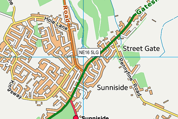 NE16 5LG map - OS VectorMap District (Ordnance Survey) NE16 5LG map - OS VectorMap District (Ordnance Survey)