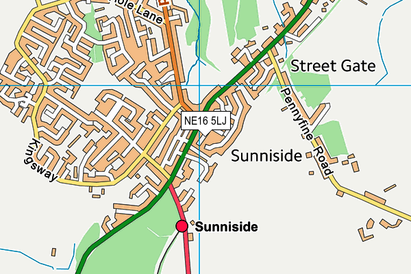 NE16 5LJ map - OS VectorMap District (Ordnance Survey) NE16 5LJ map - OS VectorMap District (Ordnance Survey)