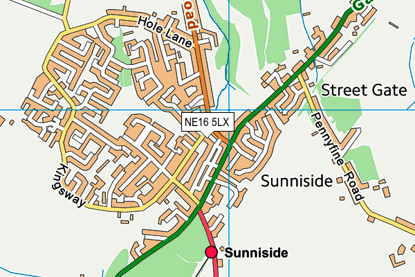 NE16 5LX map - OS VectorMap District (Ordnance Survey) NE16 5LX map - OS VectorMap District (Ordnance Survey)