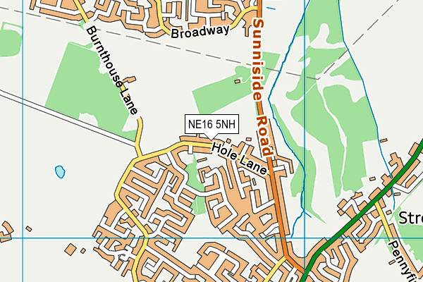 NE16 5NH map - OS VectorMap District (Ordnance Survey) NE16 5NH map - OS VectorMap District (Ordnance Survey)
