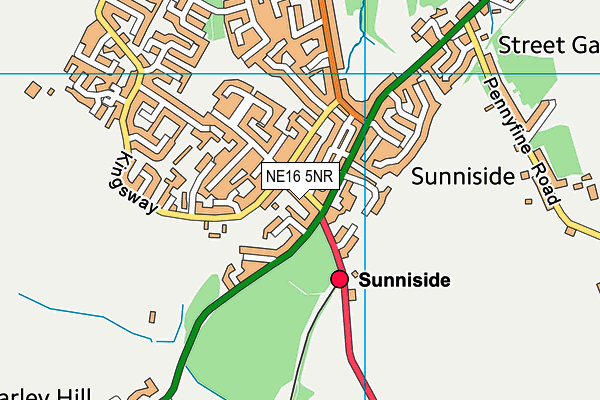 NE16 5NR map - OS VectorMap District (Ordnance Survey) NE16 5NR map - OS VectorMap District (Ordnance Survey)