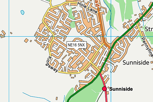 NE16 5NX map - OS VectorMap District (Ordnance Survey) NE16 5NX map - OS VectorMap District (Ordnance Survey)