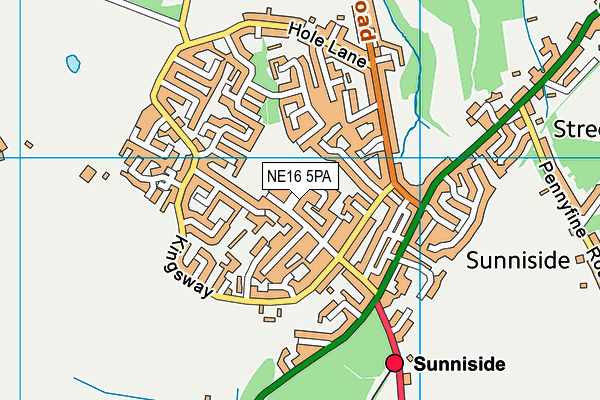 NE16 5PA map - OS VectorMap District (Ordnance Survey) NE16 5PA map - OS VectorMap District (Ordnance Survey)