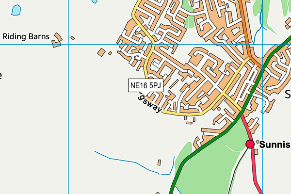 NE16 5PJ map - OS VectorMap District (Ordnance Survey) NE16 5PJ map - OS VectorMap District (Ordnance Survey)
