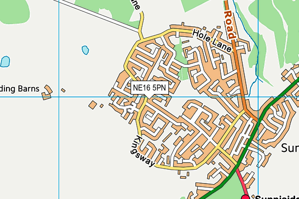 NE16 5PN map - OS VectorMap District (Ordnance Survey) NE16 5PN map - OS VectorMap District (Ordnance Survey)