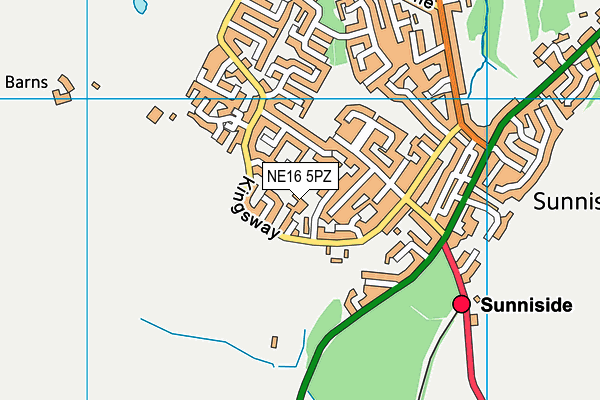 NE16 5PZ map - OS VectorMap District (Ordnance Survey) NE16 5PZ map - OS VectorMap District (Ordnance Survey)