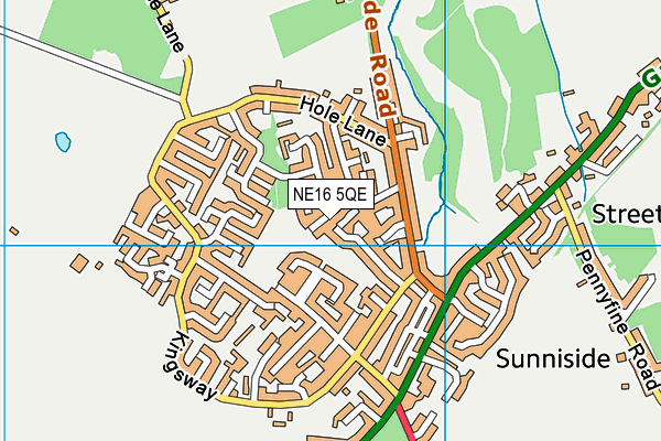 NE16 5QE map - OS VectorMap District (Ordnance Survey) NE16 5QE map - OS VectorMap District (Ordnance Survey)