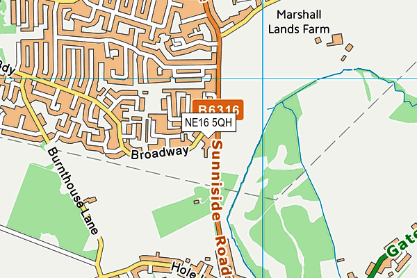 NE16 5QH map - OS VectorMap District (Ordnance Survey) NE16 5QH map - OS VectorMap District (Ordnance Survey)
